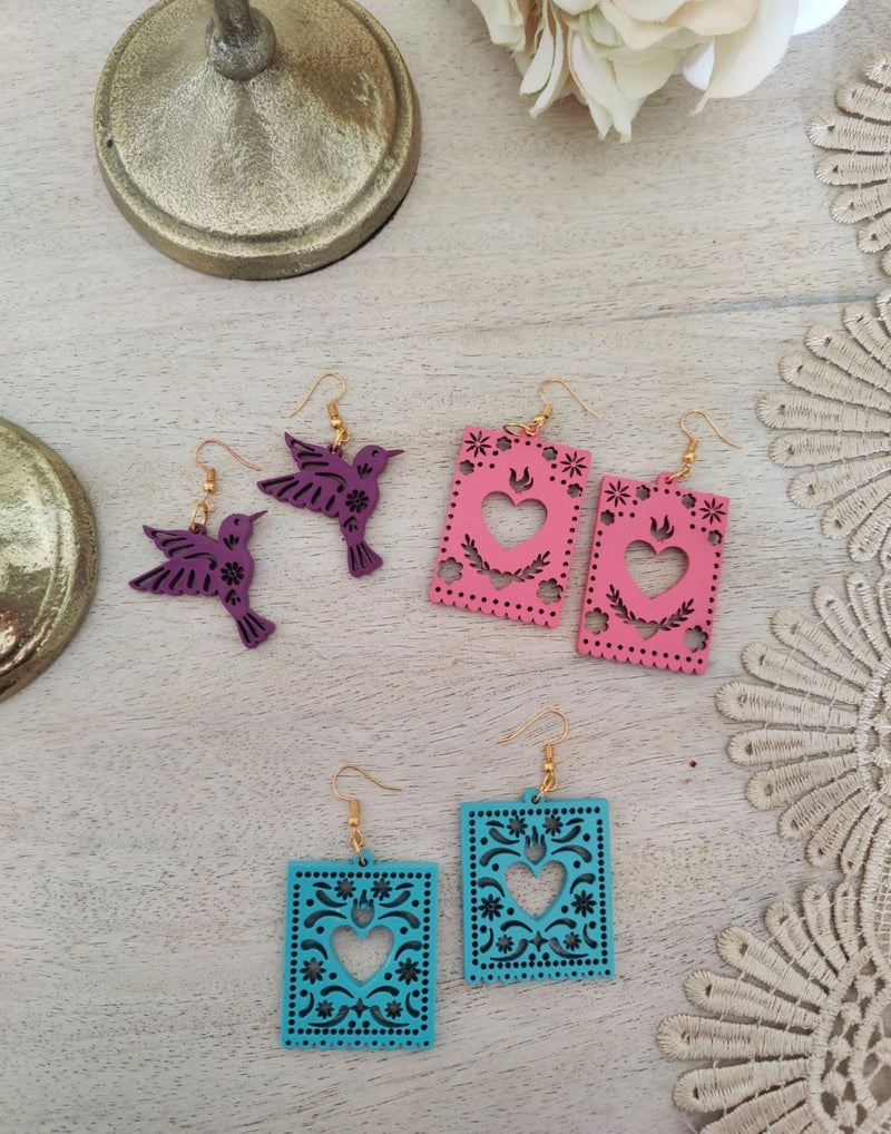 Papel Picado earrings: Pachuca