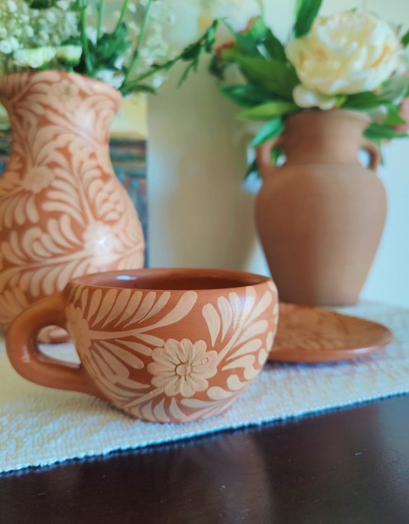 Barro Natural Mug and Saucer Set