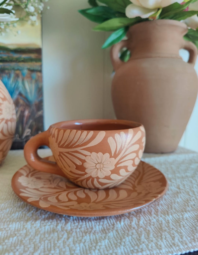 Barro Natural Mug and Saucer Set