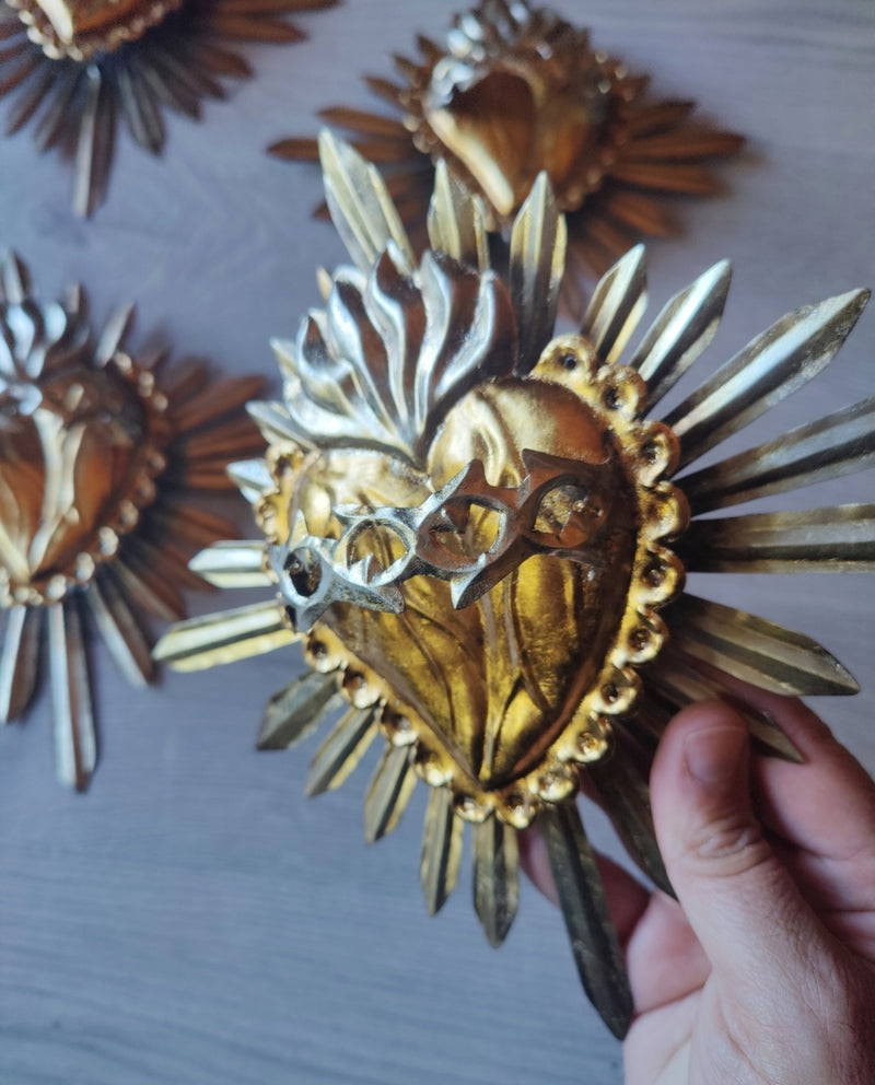 Corazón con Rayos Gold leaf