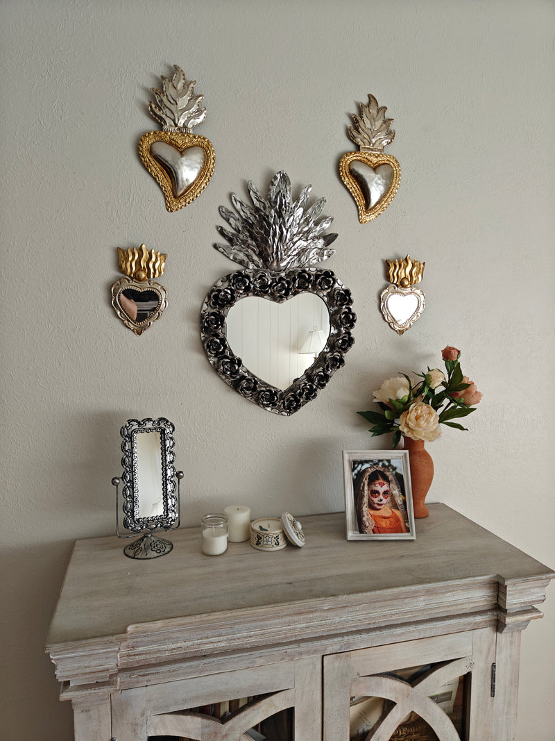 Sacred Heart Wall Mirror (Silver)