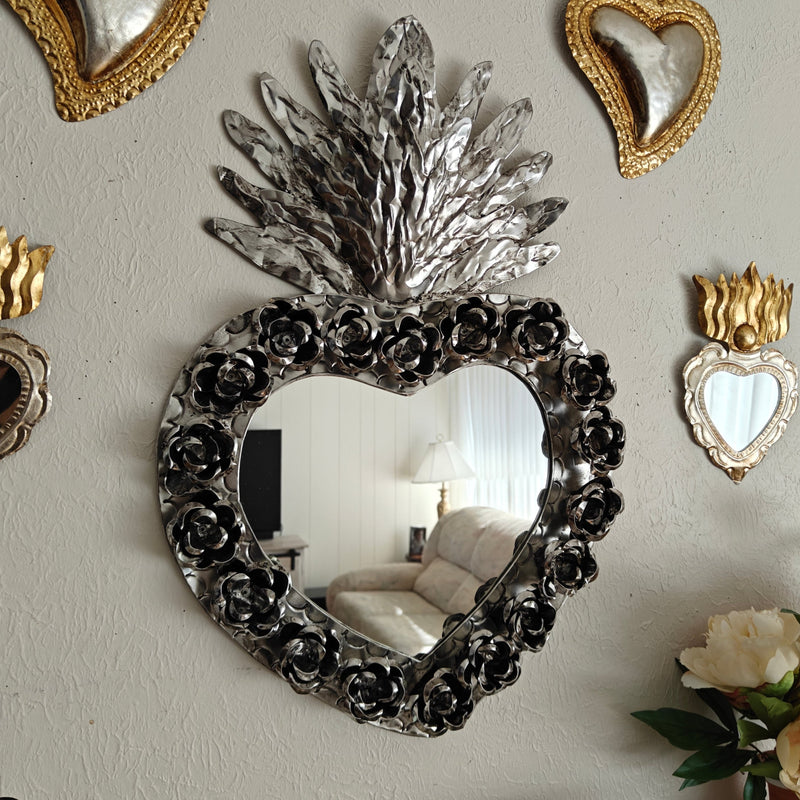 Sacred Heart Wall Mirror (Silver)