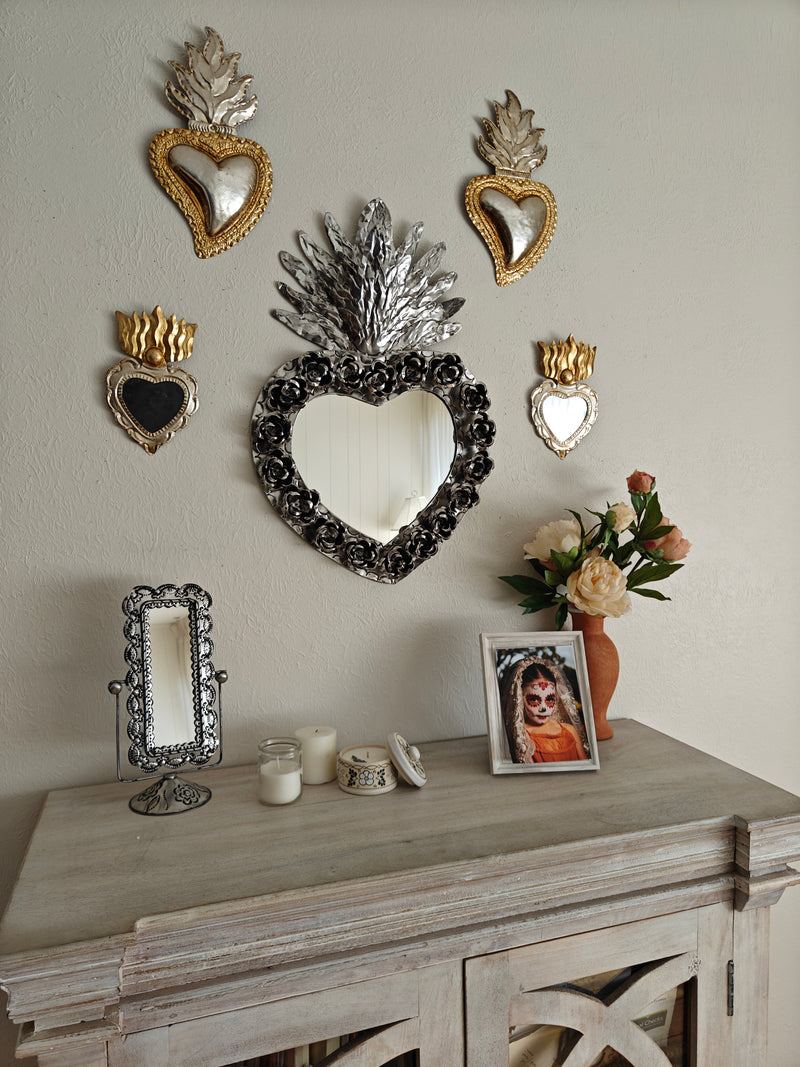 Sacred Heart Wall Mirror (Silver)