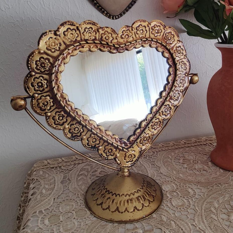 Amorcito Corazon Mirror Antique Gold